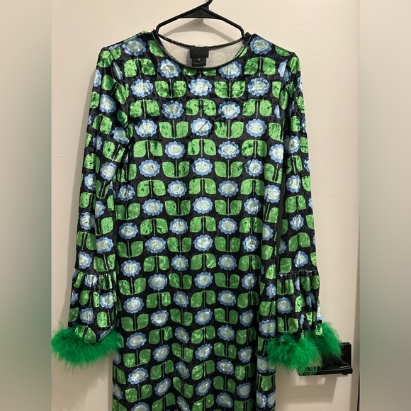 Anna Sui Velvet Daisies Dress Size Small - Picture 5 of 6